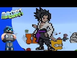 Minecraft: Como hacer Sasuke Uchiha Pixel art Tutorial