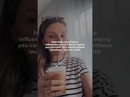 Stop believing all those influencers on the internet saying you can make 10k a month w/o launching