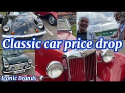 Featuring Lotus Europa, MG TD & Mini from 3 different decades which older cars value’s are dropping