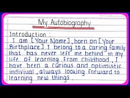 My autobiography project for class 11 |Autobiography of my life in English | About Myself in English