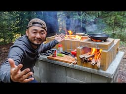 OUTDOOR KITCHEN BUILD Part 2 + Foraging with Dog