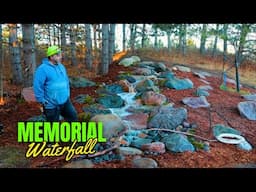 Memorial Waterfall Build in Somerset, WI 💦FINAL WALKTHROUGH