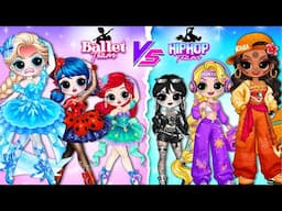Ballet vs Hip Hop! Disney Princess, Wednesday & Ladybug Fashion Challenge | DIY Paper Dolls Fashion