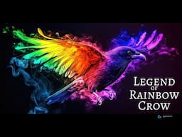 The Legend of Rainbow Crow  GIANT 36x36 Sparkling Pearl Pour