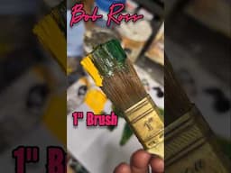 Bob Ross 1 inch brush triple load Perfect trees every time #bobross #shorts