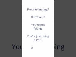 If your PhD feels like a disaster… read this