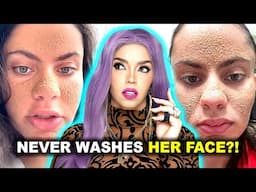 The TikTok Skincare Girl Who REFUSES To Wash Her Face | Caveman Skincare Routine