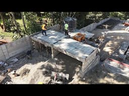 How to place Precast Beam2beam slab directly on quarry stone walling.