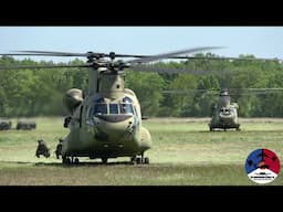 Exercise Falcon Spring at Oudemolen with 5x US Army UH-60 Black Hawk and 4x US Army CH-47 Chinook