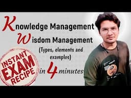 Knowledge Management and Wisdom Management | Types, element, example | Unbeaten Learning | BBA,MBA