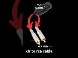 DIY xlr to rca cable wiring diagram: Easy Audio Connection #shorts #diy #audiocable #xlrtorcacable