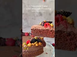 Super Moist Chocolate Cake with Mousse Frosting | Egg Free, Dairy Free and Fully Vegan #chocolate