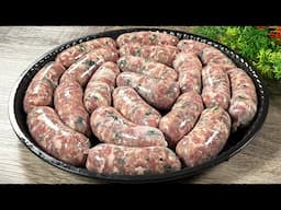 Eine köstliche hausgemachte Wurst, die Sie heute unbedingt probieren müssen! Lecker und schnell!