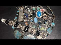 Vintage Sterling jewelry Haul ! Vintage Turquoise Jewelry!