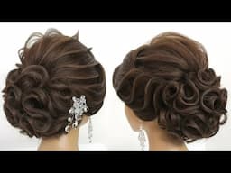 Bridal Updo Tutorial.  Beautiful Wedding Hairstyle For Long Hair