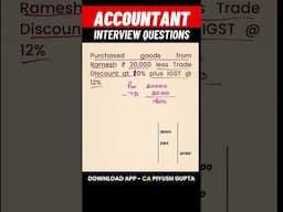 #Accountant #Interview Questions #Accounting Journal Entries #gst #taxation