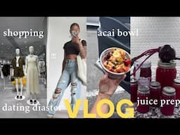 He LIED to me! new juice recipe , dating disaster , açaí bowl, shopping (vlog)