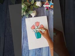 Cutest Flower Drawing Easy #shorts #shortsfeed #diy #craftmerint #easydrawing #creative
