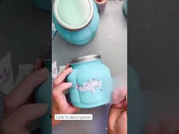 DIY Mason Jar Makeover | Easy Home Decor Upcycling with Aquarelle Dreams Transfers #diyhomedecor
