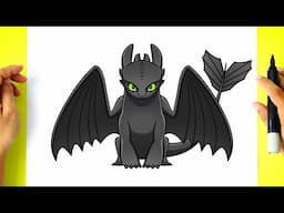 How to DRAW TOOTHLESS - How to Train Your Dragon