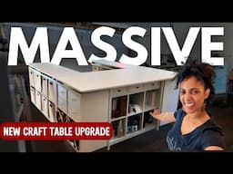 GIANT DIY Craft Table Island Build! | The Ultmate Workspace Upgrade | The Best Budget Island