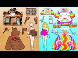 Old Hair Salon vs Rainbow Hair Salon – Magical Transformation for Pregnant Girl 💇‍♀️🌈Handmade Dolls