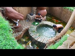 Living like a wild person, building underground homes, digging wells, and raising fish.