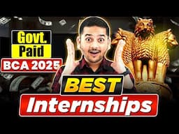💥Best Internships For BCA Students!🤩Govt Paid Internships 2025! #bca #bcacourse #internships #viral
