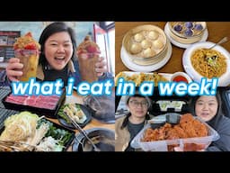 what i eat in a week in the bay area 😋🏡 (new restaurants 🥟, dubai choco strawberries 🍓💚 + more)
