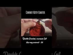 How to Crochet a Kitty Coaster 🧶 #asmr #crochet #crochetprojects  #diy #diycrafts #crime