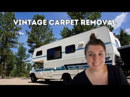 Removing the Carpet in my Vintage Toyota Motorhome!