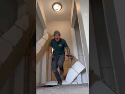 I KICKED the wall DOWN #shorts #home #diy #renovation #howto #building #youtube #renovationfind