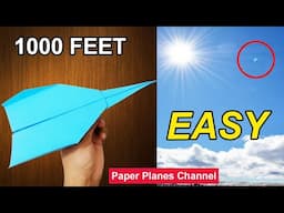 How to make a Paper Airplane that flies Far 1000 Feet. (Full HD)