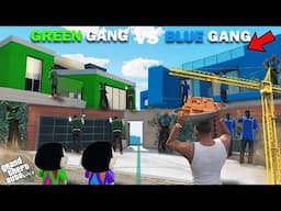 Franklin Blue Gang VS Shinchan Green Gang Base Upgrade Challenge In GTA 5!