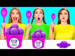 Big, Medium and Small Plate Challenge | Kitchen Hacks and Tricks by BaRaDa Challenge