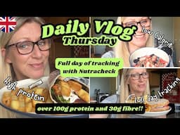 DAILY VLOG: Thursday 12th June - full day tracking with nutracheck / over 100g protein (no shakes)