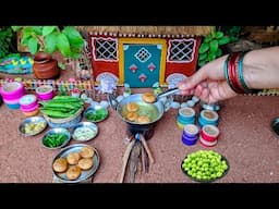 Miniature Matar Kachori | हरे मटर की खस्ता कचौड़ी | Green Peas Kachori | Rini's Miniature |