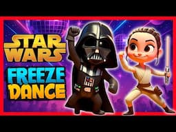 Star Wars Freeze Dance ⭐🎶 Brain Break for Kids 🚀 May the 4th 💃🕺 Rey vs Darth Vader ⚔️