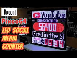 Divoom Pixoo64 HIGHEST QUALITY LED Wifi Social Media Counter.