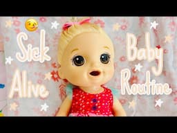 Sick Baby Alive Afternoon Routine|Role~Play|Reborns World
