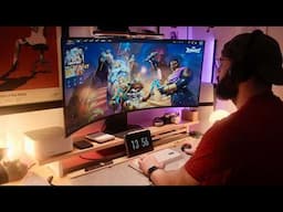 Desk Setup | 5K2K OLED, Vinyl Records, PC & PS5 Chill Gaming