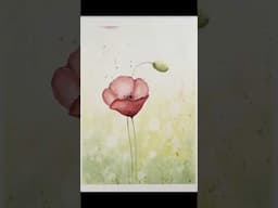 Easy watercolor flower