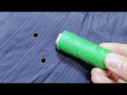 Teach yourself this magic stitch for how to fix intricate holes in your clothes / Do it yourself