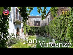 Castel San Vincenzo (Molise), Italy【Walking Tour】History in Subtitles - 4K