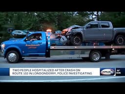 2 people hospitalized after multi-vehicle crash in Londonderry Monday night, police say