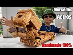 I Built a Mercedes Actros Truck from Wood | Super Detailed Handmade Model