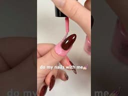 do my own nails with me🤎💅🏻