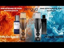 Zimaya Itqan Noir and Itqan Gold Fragrances Affordable YSL Myslf and Oud Maracuja