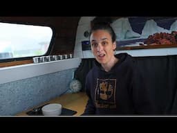 A storm's coming, I don't know if I can sleep here | Solo van life