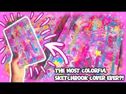 THE MOST COLORFUL SKETCHBOOK EVER?! | Sketchbook Decoration 🌈✨️